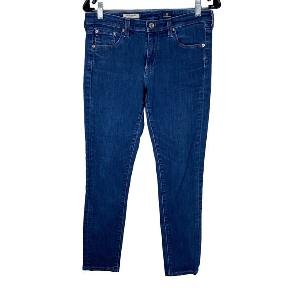 AG Adriano Goldschmied the Legging Super Skinny Jeans Size 30 EUC Low Rise Blue - Picture 2 of 9